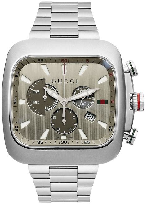 gucci chronograph square|Gucci 40mm stainless steel.